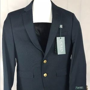 NWT Lauren Ralph Lauren navy blazer 2 Button